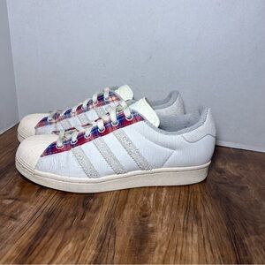 ADIDAS SUPERSTAR ‘PLAID’ WONDER WHITE mens size 6.5